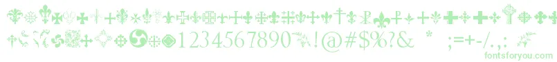 Crucifixsymbols Font – Green Fonts on White Background