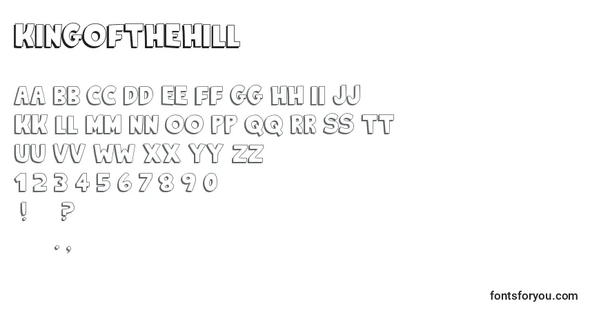 Schriftart KingOfTheHill – Alphabet, Zahlen, spezielle Symbole