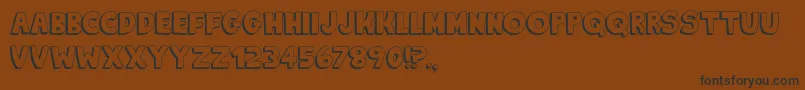 Шрифт KingOfTheHill – чёрные шрифты на коричневом фоне