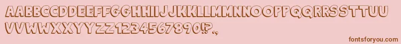 fuente KingOfTheHill – Fuentes Marrones Sobre Fondo Rosa