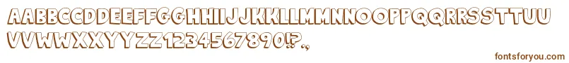 KingOfTheHill-fontti – ruskeat fontit valkoisella taustalla