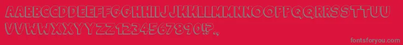 フォントKingOfTheHill – 赤い背景に灰色の文字