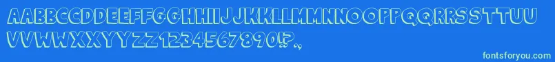 KingOfTheHill Font – Green Fonts on Blue Background