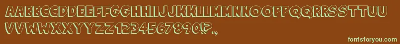 KingOfTheHill Font – Green Fonts on Brown Background