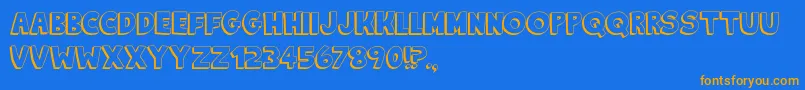 KingOfTheHill Font – Orange Fonts on Blue Background