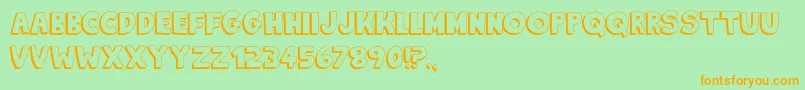KingOfTheHill Font – Orange Fonts on Green Background