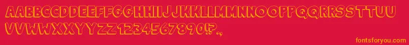 KingOfTheHill Font – Orange Fonts on Red Background