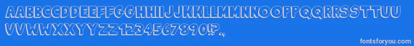 KingOfTheHill-fontti – vaaleanpunaiset fontit sinisellä taustalla