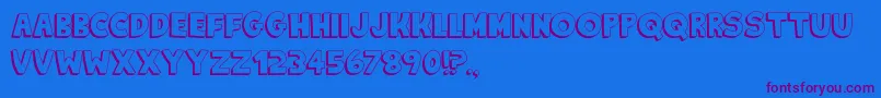 KingOfTheHill Font – Purple Fonts on Blue Background