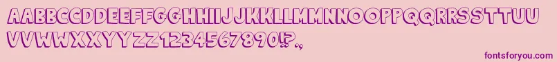 Police KingOfTheHill – polices violettes sur fond rose