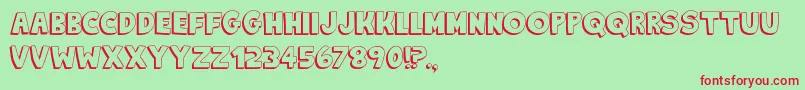 KingOfTheHill Font – Red Fonts on Green Background