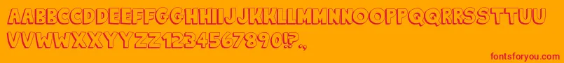 KingOfTheHill Font – Red Fonts on Orange Background