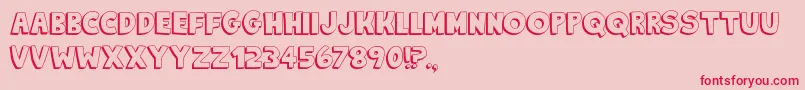 KingOfTheHill Font – Red Fonts on Pink Background
