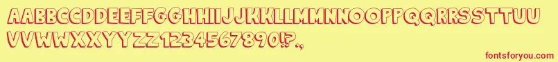 KingOfTheHill Font – Red Fonts on Yellow Background