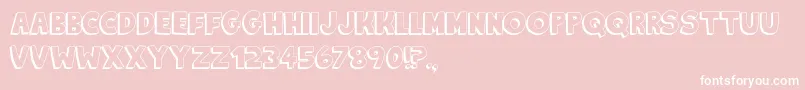 フォントKingOfTheHill – ピンクの背景に白い文字