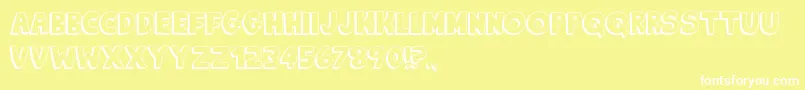 KingOfTheHill Font – White Fonts on Yellow Background