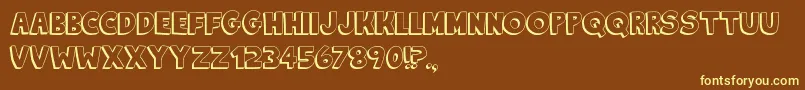 KingOfTheHill Font – Yellow Fonts on Brown Background