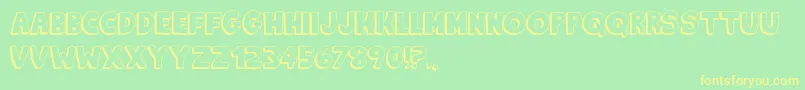 Weitere Informationen zur KingOfTheHill-Schriftart KingOfTheHill-Schriftart – Gelbe Schriften auf grünem Hintergrund