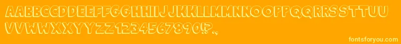 Шрифт KingOfTheHill – жёлтые шрифты на оранжевом фоне