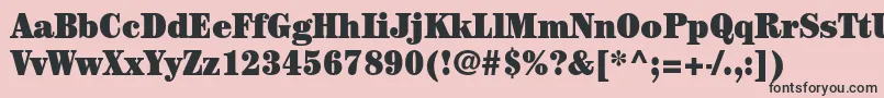 CenturystdUltracondensed Font – Black Fonts on Pink Background