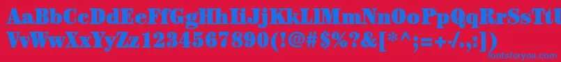 CenturystdUltracondensed Font – Blue Fonts on Red Background