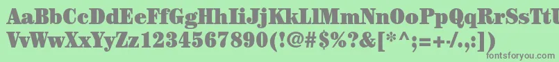 CenturystdUltracondensed Font – Gray Fonts on Green Background