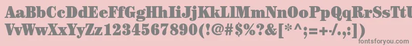 CenturystdUltracondensed Font – Gray Fonts on Pink Background