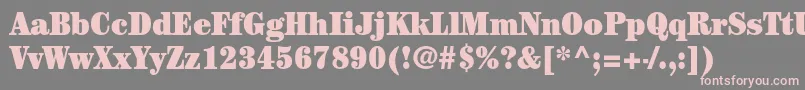 CenturystdUltracondensed Font – Pink Fonts on Gray Background