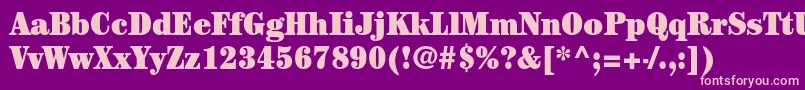 CenturystdUltracondensed Font – Pink Fonts on Purple Background