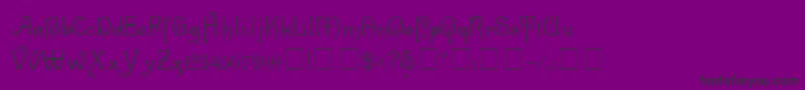 Czcionka RiccioDisplayScriptSsi – czarne czcionki na fioletowym tle