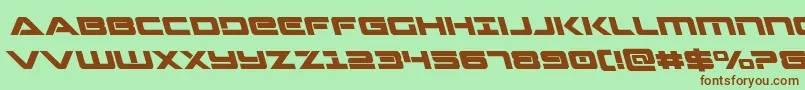 Strikelordleft Font – Brown Fonts on Green Background