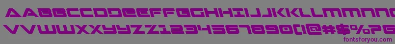 フォントStrikelordleft – 紫色のフォント、灰色の背景