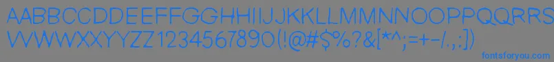 NieZabawneKomik Font – Blue Fonts on Gray Background