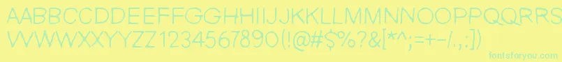 NieZabawneKomik Font – Green Fonts on Yellow Background