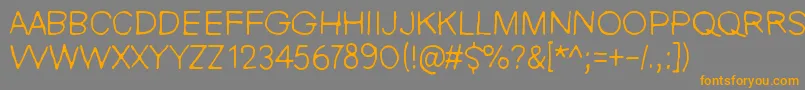 NieZabawneKomik Font – Orange Fonts on Gray Background