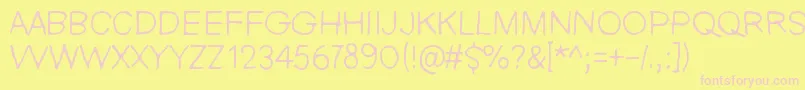 NieZabawneKomik Font – Pink Fonts on Yellow Background
