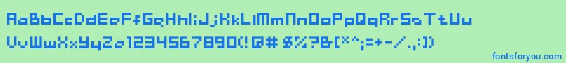 ChainreactBlockBoxter Font – Blue Fonts on Green Background