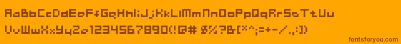 ChainreactBlockBoxter Font – Brown Fonts on Orange Background