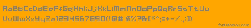 ChainreactBlockBoxter-Schriftart – Graue Schriften auf orangefarbenem Hintergrund