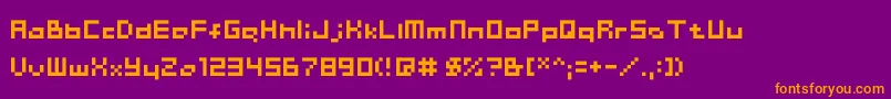 ChainreactBlockBoxter Font – Orange Fonts on Purple Background