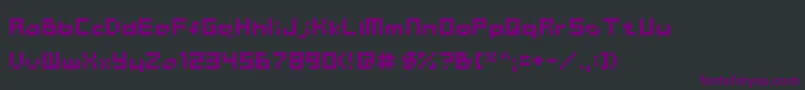 フォントChainreactBlockBoxter – 黒い背景に紫のフォント