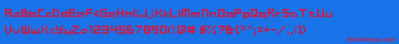 ChainreactBlockBoxter Font – Red Fonts on Blue Background