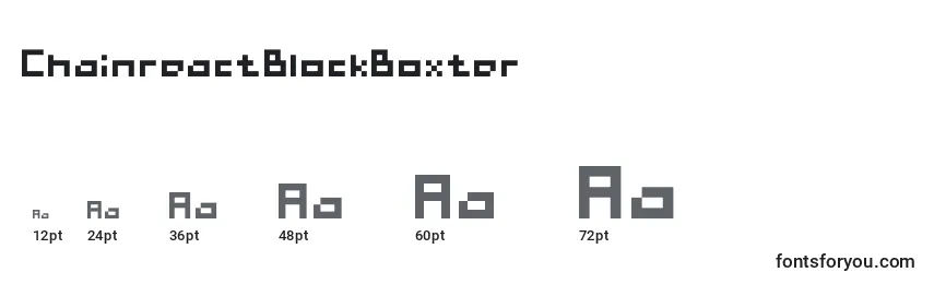 ChainreactBlockBoxter-fontin koot