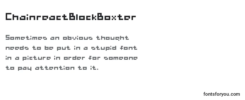 Schriftart ChainreactBlockBoxter