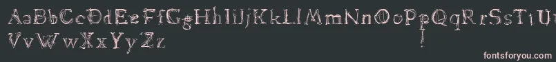 Czcionka Dawnland.Lamenta – różowe czcionki na czarnym tle