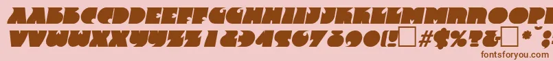 Fonte FrenzyItalic – fontes marrons em um fundo rosa