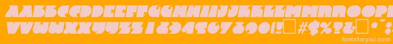 FrenzyItalic Font – Pink Fonts on Orange Background