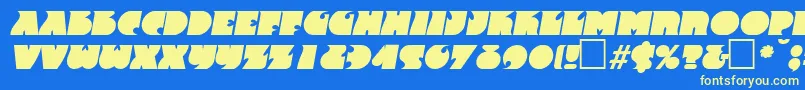 Шрифт FrenzyItalic – жёлтые шрифты на синем фоне