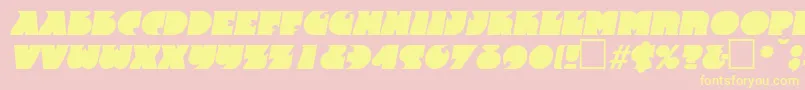 FrenzyItalic Font – Yellow Fonts on Pink Background