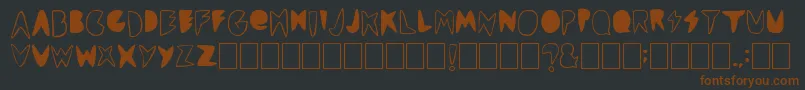 Cordontvfont Font – Brown Fonts on Black Background